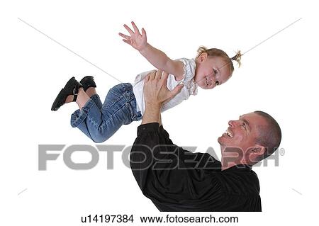 Picture - Dad playing with a child. Fotosearch