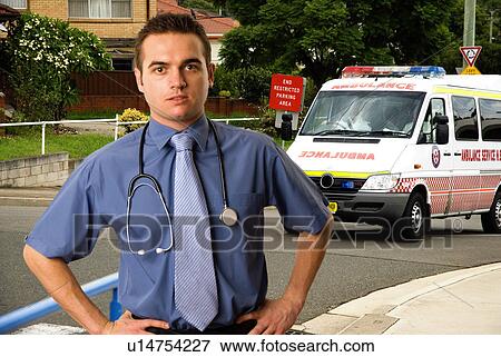 Stock Photo - Doctor for the Ambulance. Fotosearch