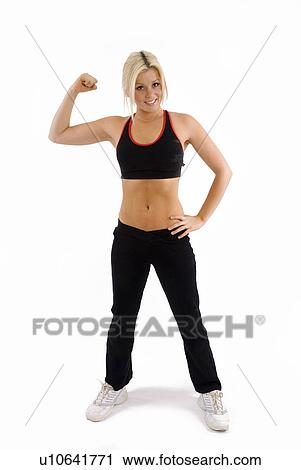 Stock Image - Fit strong woman. Fotosearch