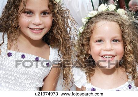 Stock Image - Flower Girls. Fotosearch