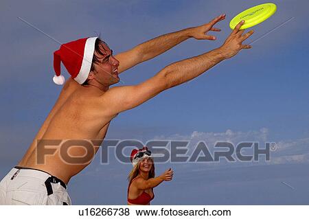 Stock Photo - Frisbee catch. Fotosearch
