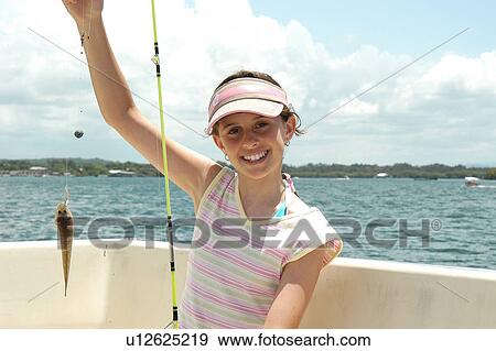 Girl fishing View Large Photo Image Stock Photo - Girl fishing. Fotosearch