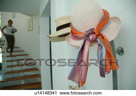 Stock Image - Hat stand in a house. Fotosearch