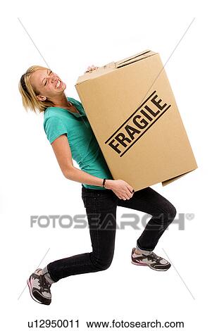 Stock Image - Heavy box. Fotosearch