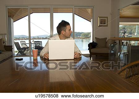 Home on the computer View Large Photo Image Stock Photo - Home on the computer. Fotosearch