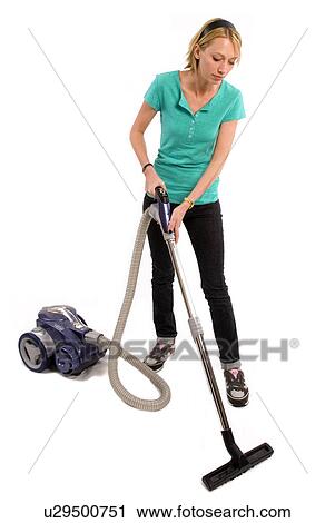 House wife vacuum cleaning View Large Photo Image Stock Image - House wife vacuum cleaning. Fotosearch