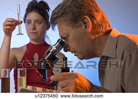 Stock Image - Medical science lab. Fotosearch