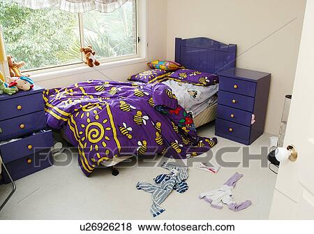 Messy Kids Bedroom Stock Photo U26926218 Fotosearch