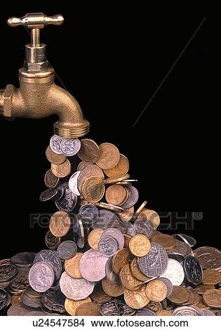 Picture - Money tap. Fotosearch