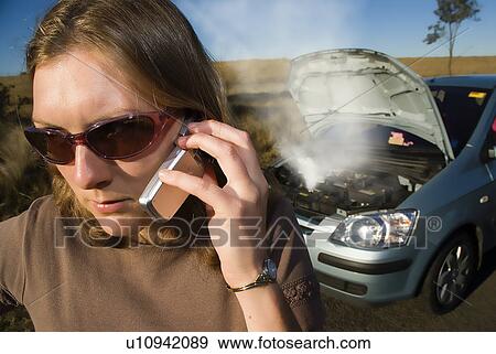 Stock Photo - Over heated car radiator. Fotosearch