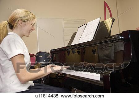 Stock Photography - Piano practice. Fotosearch