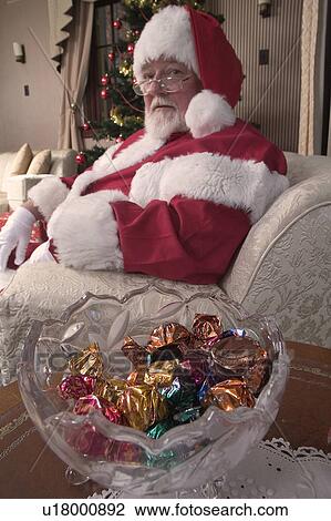 Stock Image - Santa resting. Fotosearch
