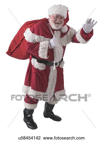 Stock Image - Santa waving. Fotosearch