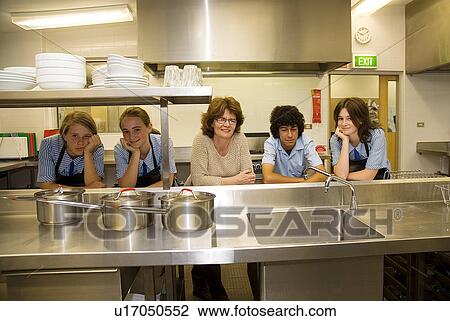 Stock Image - School kitchen. Fotosearch