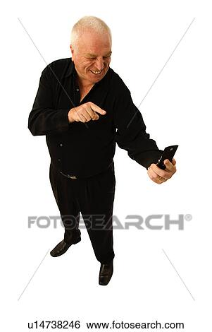 Stock Photograph - Screaming in the phone. Fotosearch
