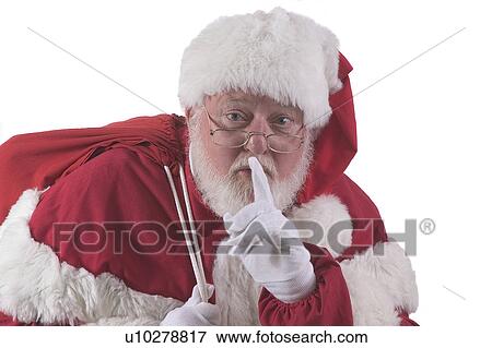 Shhh Santa View Large Photo Image Stock Photo - Shhh Santa. Fotosearch