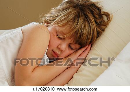 Stock Image - Sleeping child. Fotosearch