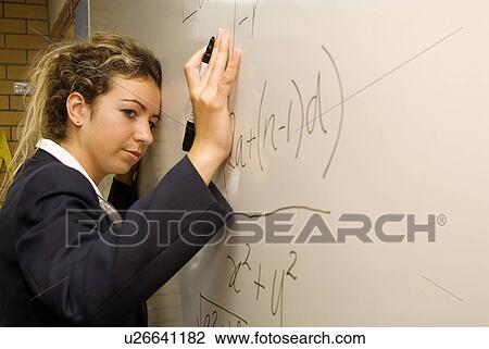Stock Image - Struggling with math. Fotosearch