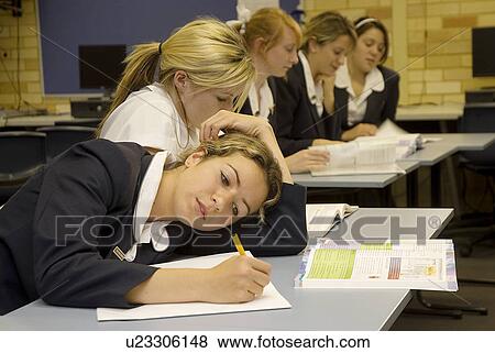 Stock Photo - Students learning. Fotosearch