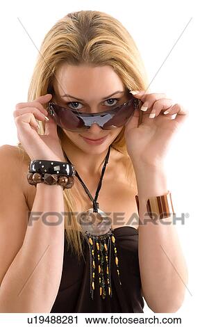 Stock Image - Sun glass model. Fotosearch
