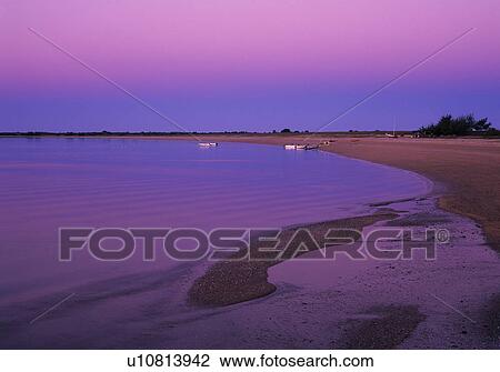 Stock Image - Sunset from Sweers Island. Fotosearch