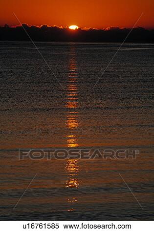 Sunset over beach View Large Photo Image Stock Photography - Sunset over beach. Fotosearch