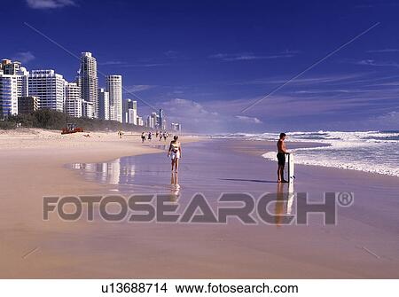 Picture - Surfers Paradise Beach. Fotosearch