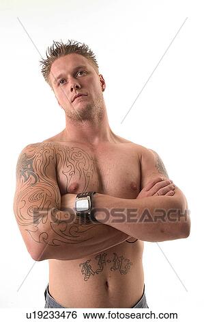 Stock Photograph - Tattoo man. Fotosearch