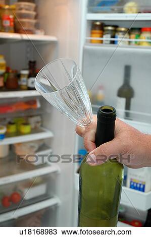 Stock Image - Wine and glass. Fotosearch