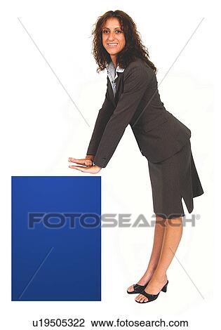 Woman with a box View Large Photo Image Stock Image - Woman with a box. Fotosearch