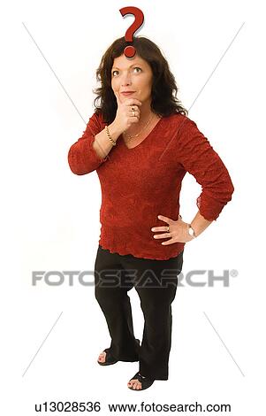 Woman with a question View Large Photo Image Stock Photograph - Woman with a question. Fotosearch