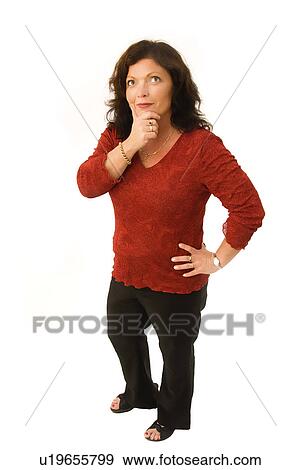 Stock Photo - Woman with questions. Fotosearch