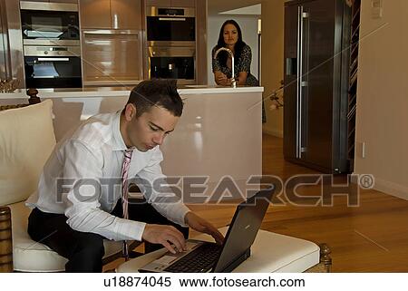 Working from home View Large Photo Image Stock Photography - Working from home. Fotosearch