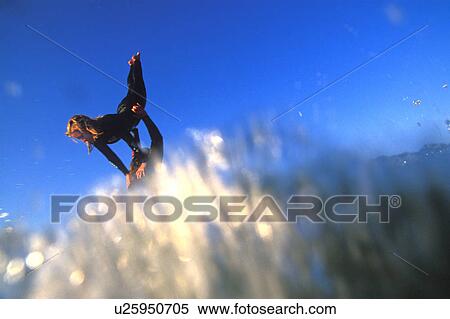 A couple tandem surfing with the male lifting the female surfer over his head Ventura California USA View Large Photo Image Stock Photography - A couple tandem surfing with the male lifting the female surfer over his head Ventura California USA. Fotosearch