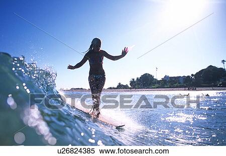 A female Surfer View Large Photo Image Stock Photography - A female Surfer. Fotosearch
