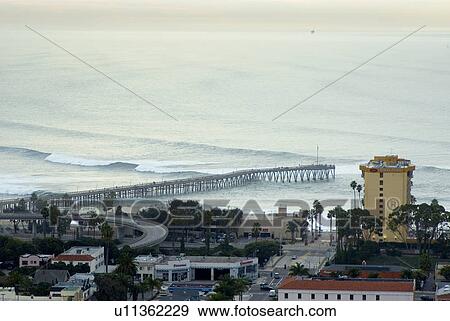 An overview shot of Ventura California USA and the waves View Large Photo Image Stock Photo - An overview shot of Ventura California USA and the waves. Fotosearch