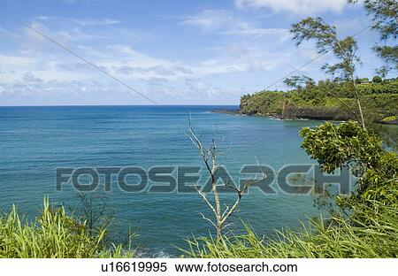 Stock Photography - Bay in Princeville Kauai Hawaiian Islands USA. Fotosearch