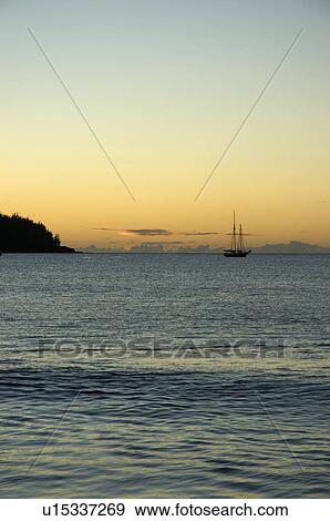 Stock Photo - Beach at Hanalei Bay Princeville Kauai Hawaii USA. Fotosearch
