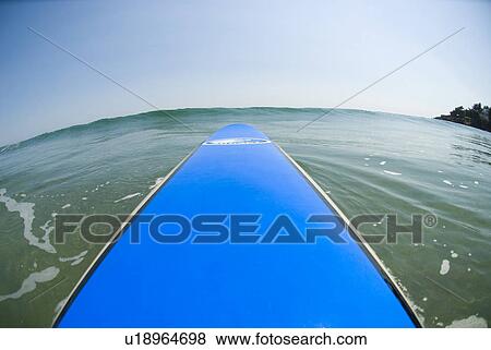 Stock Photo - Blue surfboard. Fotosearch