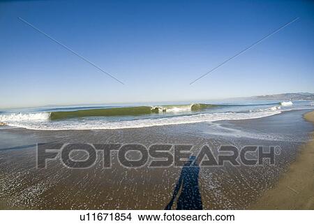 Picture - Fisheye view of a wave breaking. Fotosearch