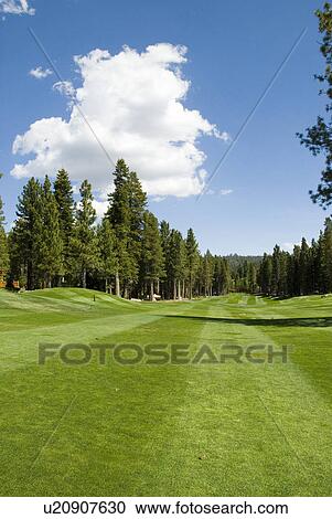 Stock Image - Golf course in Mammoth Lakes California USA. Fotosearch