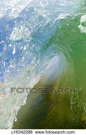 Inside of a wave breaking View Large Photo Image Stock Photo - Inside of a wave breaking. Fotosearch