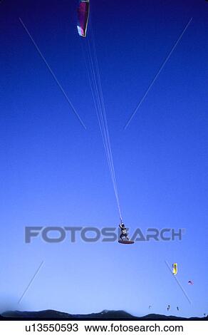 Kite Surfer in the air View Large Photo Image Stock Image - Kite Surfer in the air. Fotosearch