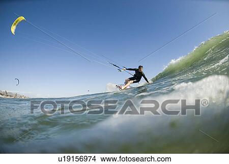 Picture - Kite surfer. Fotosearch