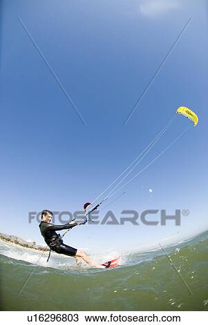 Kite surfer View Large Photo Image Stock Image - Kite surfer. Fotosearch