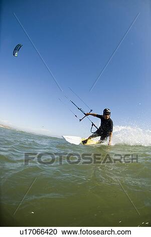 Stock Image - Kite surfer. Fotosearch