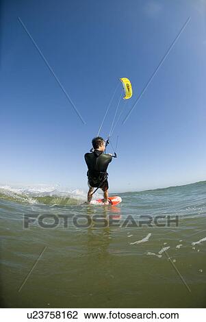 Kite surfer View Large Photo Image Stock Image - Kite surfer. Fotosearch