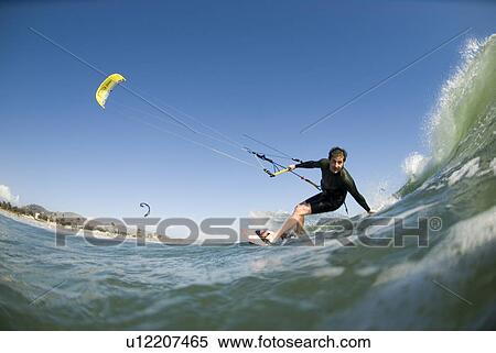 Kite surfer View Large Photo Image Stock Photography - Kite surfer. Fotosearch