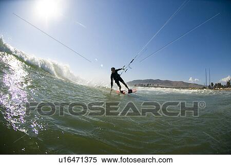 Kite surfer View Large Photo Image Stock Photography - Kite surfer. Fotosearch