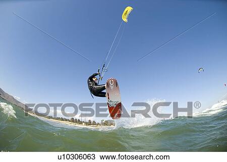 Kite surfing View Large Photo Image Stock Image - Kite surfing. Fotosearch